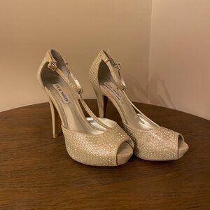 Metallic Rhinestone Heels